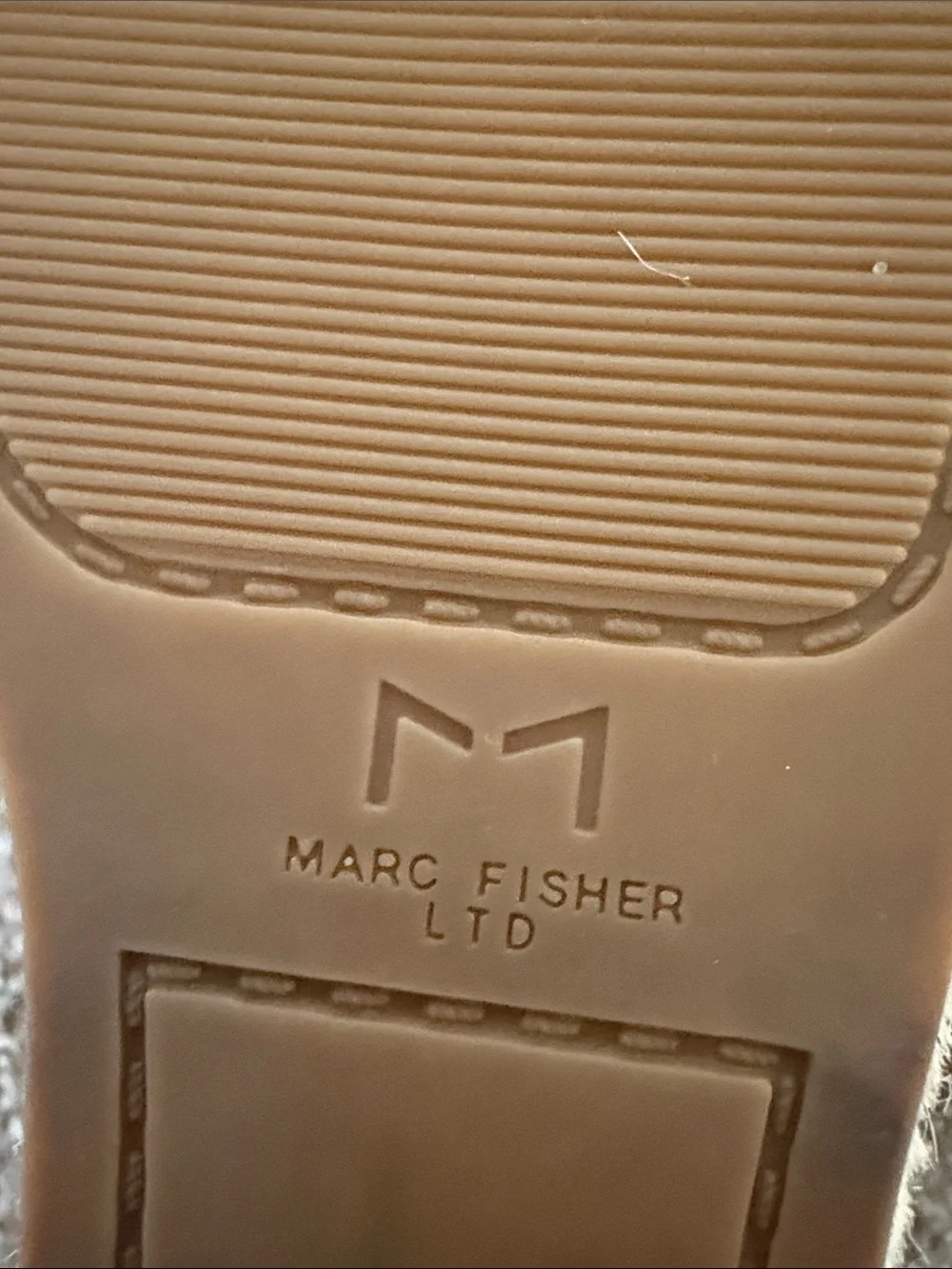 Marc Fisher Nude Suede Crisscross Espadrille Wedges